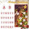 26 Letters Santa Christmas Pendant Acrylic Car Pendant Christmas Tree Decoration