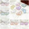Bubble Large Peach Heart Fine Flash Materials for Bracelet Jewelry Making Handmade 5pcs DIY Accessories Hanging Hole Beads Acrylic Pendant Fashion