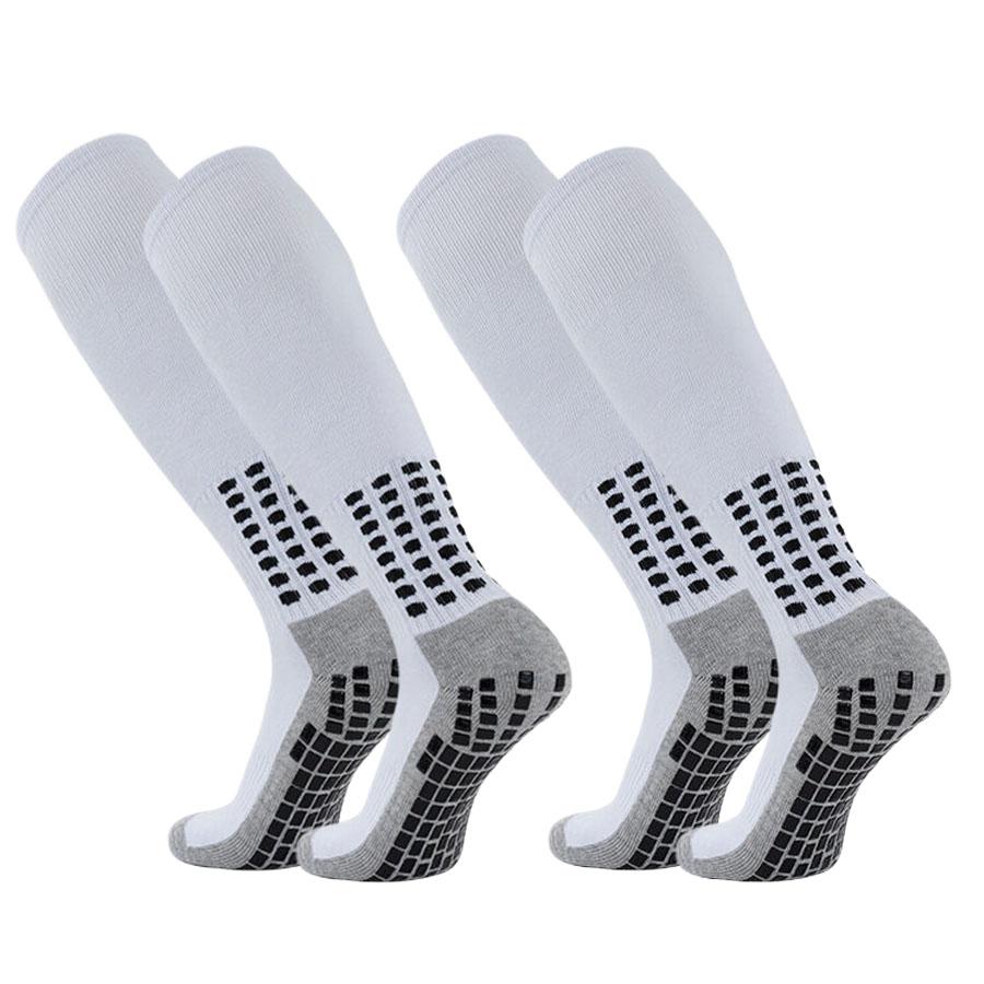 2Pair Knee High Long Non Slip Grip Socks Men Women's Football Basketball Baseball Rugby Soccer Cycling