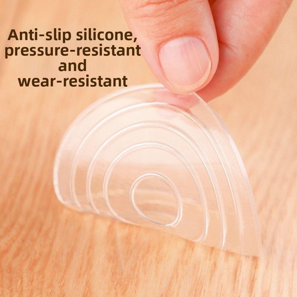 4Pcs Self Adhesive Silent Table Foot Mat Transparent Table Leg Gaskets Furniture Gaskets  Bed Foot