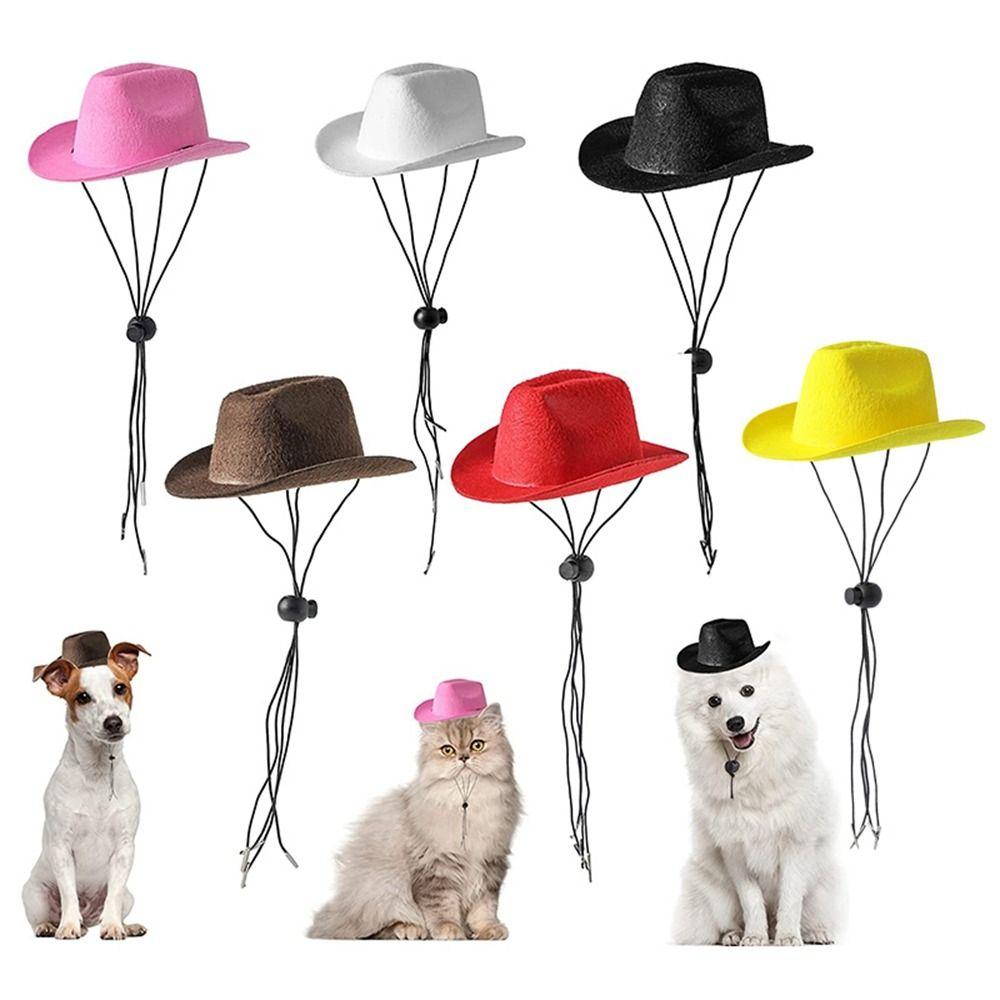 Fashion Dog Costume Top Hat Pet Supplies Pet Hat Cowboy Hat Headwear Dogs Caps