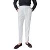 Мужской костюм Брюки Формальный деловой стиль Прямые брюки Slim Fit Сплошной цвет Мягкая высокая талия Винтажные карманы Мягкие дышащие мужские офисные брюки