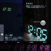 KOSUMOSU многоцветный цифровой 7-цветный светодиодный RGB настольный неоновый настенный светильник с регулируемой яркостью 15 дюймовый пульт дистанционного управления с функцией будильника Часы, часы, часы,