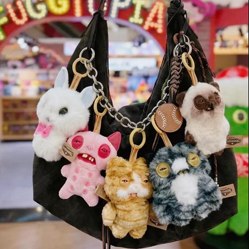 100% Оригинальный Fuggler Кошки из переулка Забавный Зубастый Монстр Милый Брелок Подвеска на Сумку Коллекционная Плюшевая Игрушка Украшение для Рюкзака Кукла