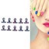 10 Pcs Nail Tips Clip Finger Poly Quick Builder Gel Extension Steel Wrap Tools