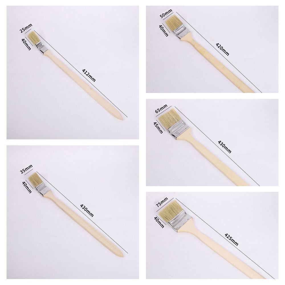 Mixed Pig Mane Hair Elbow Paint Brush Solid Wood Handle Universal Bristle Brush  Painting