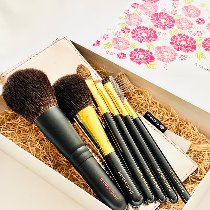 Кисти для макияжа HOUKODOU SORA Sora Premium Brushes, 6 шт., футляр Sora Series и SS-31