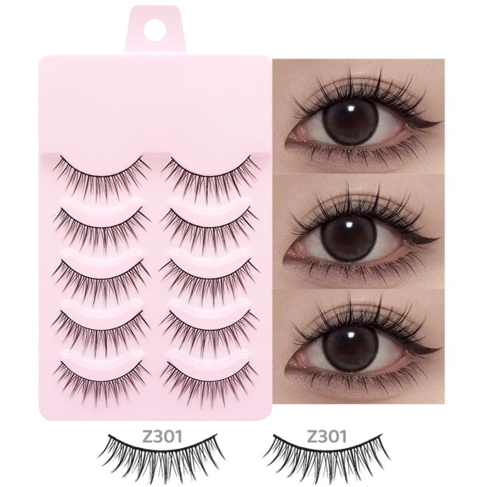 5 Pairs Manga Lashes Anime Cosplay 3D False Eyelashes Segmented False Eyelashes  Party Supplies
