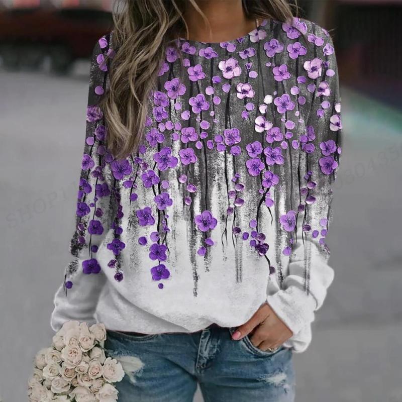 Толстовка с цветочными растениями Y2K, толстовки с 3D принтом и цветочным принтом, женские модные толстовки с капюшоном в стиле Харадзюку, свитшоты с длинными рукавами, одежда Kawaii, женские свитшоты