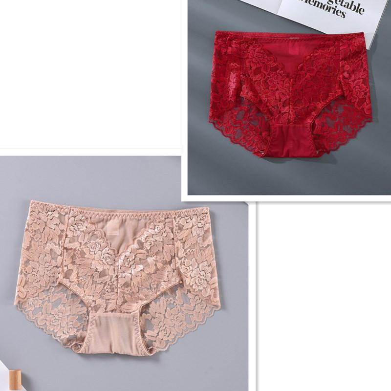 Женские трусики больших размеров, сексуальное нижнее белье, кружевные трусики, нижнее белье со средней талией