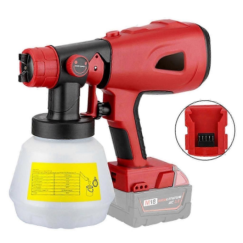 Compatible with Milwaukee 20V Max Cordless Electric Paint Sprayer with 1000ml Container for DIY Home Furniture Painting Projects Tool