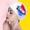 Swimming Hat High Elastic Waterproof Extra Soft Non-slip Design Ultralight Protective Quick Dry Print Swimming Hat Ear Protection Caps for Women