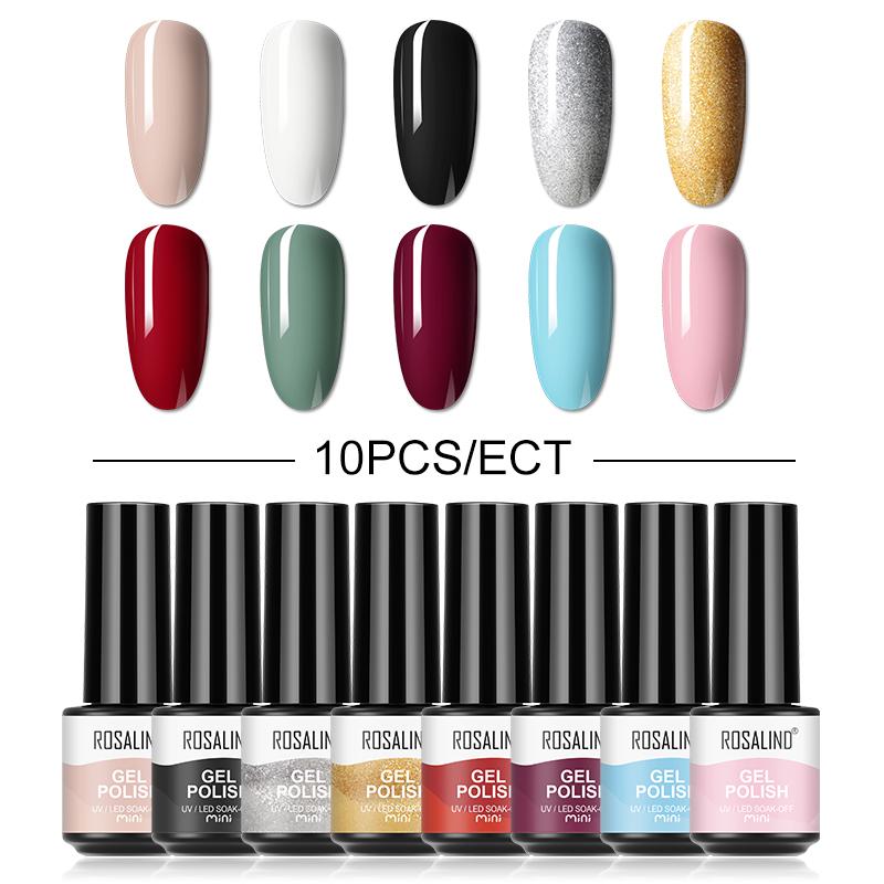 4 шт./10 шт./лот, гель-лак для ногтей, яркий блестящий УФ-гель, набор лаков для ногтей, полуперманентный гибридный лак для ногтей, художественный гель