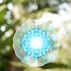 Blue Glow Mandala Wind Chime for Outdoor Indoor Garden Decor Perfect Holiday Gift for Christmas Easter Thanksgiving No Power Needed Easy Hang