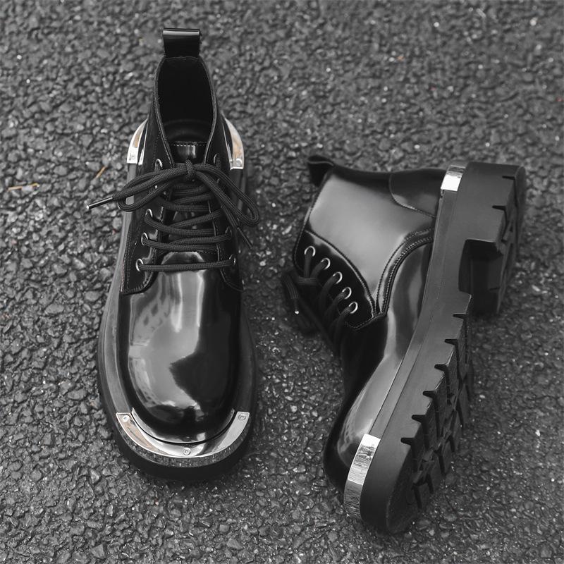 Ботинки Martin мужские новые высокие кожаные ботинки на толстой подошве с утолщенным голенищем ботинки в стиле ретро-локомотива 7009-J