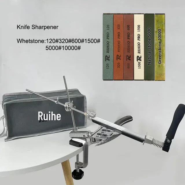 Ruihe Rehoo Металлический держатель для заточки ножей с фиксированным углом, вращающийся на 360°, RH006
