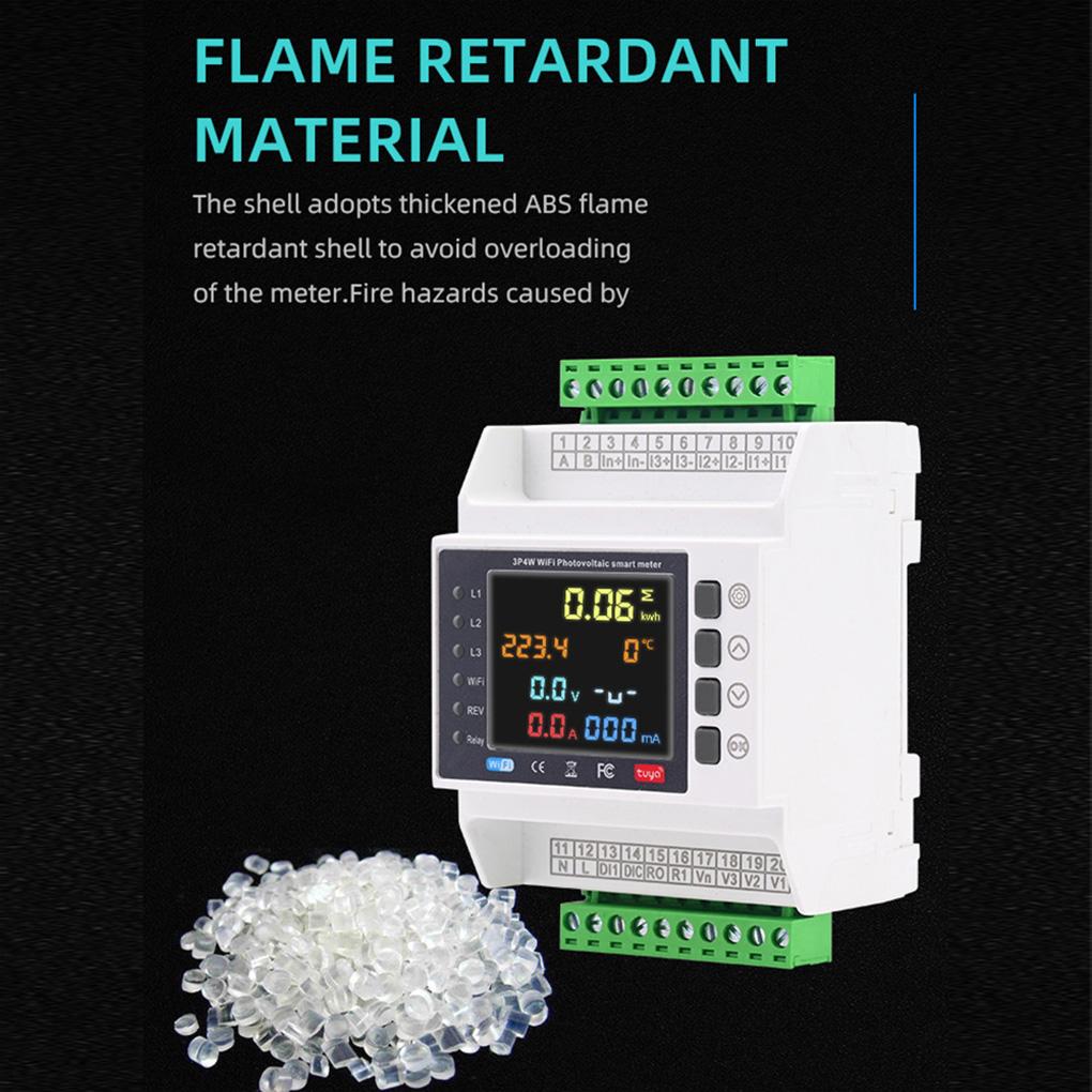 Three Phase Tuya WiFi Smart Bi-Directional Energy Meter Adapter Over Voltage