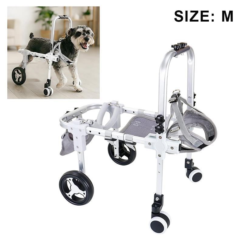 Durable Metal Dog Wheelchair; Adjustable Mobility Support for Back Legs and Weakened Front Limbs