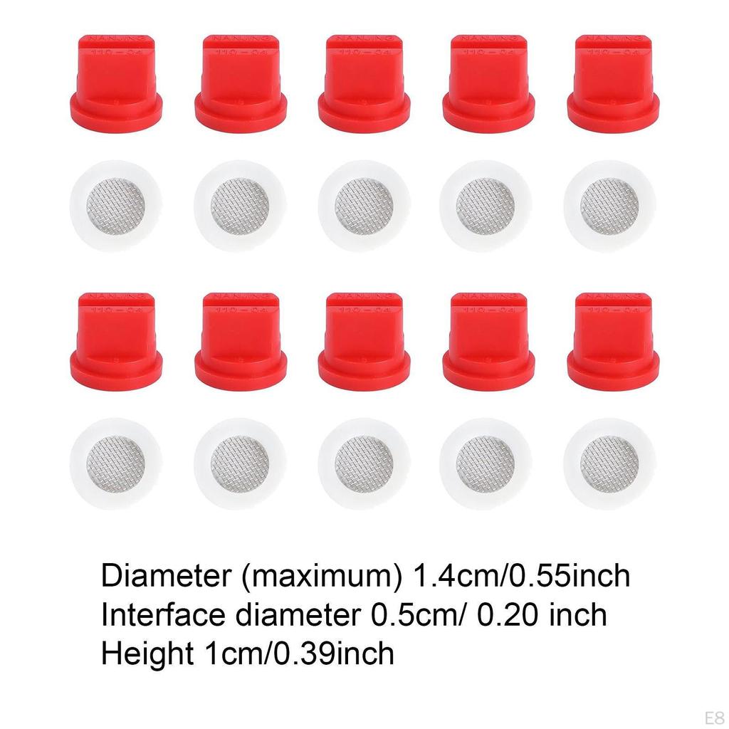 10 сельскохозяйственных распылительных форсунок с фильтрующими кольцами O под углом 110° для эффективной очистки