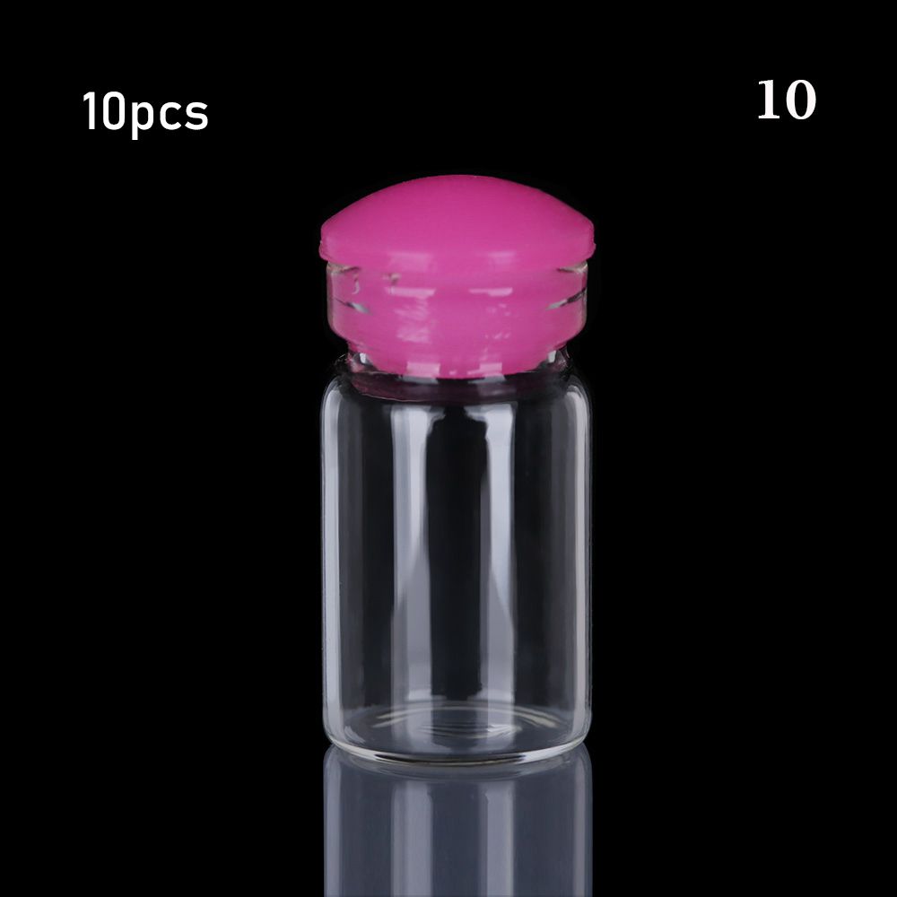 5/10pcs Small Drift Bottle Glass Jars Decoration DIY Containers Mini Message Vials Ornament Cork Stopper Rainbow Wishing Bottle