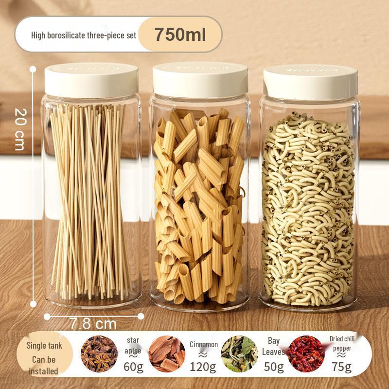 Жаростойкая стеклянная банка для хранения специй и соуса