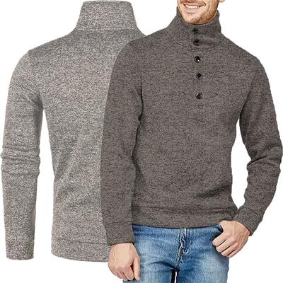 2023 модный мужской осенне-зимний новый свободный свитер с начесом, повседневный вязаный пуловер с длинными рукавами