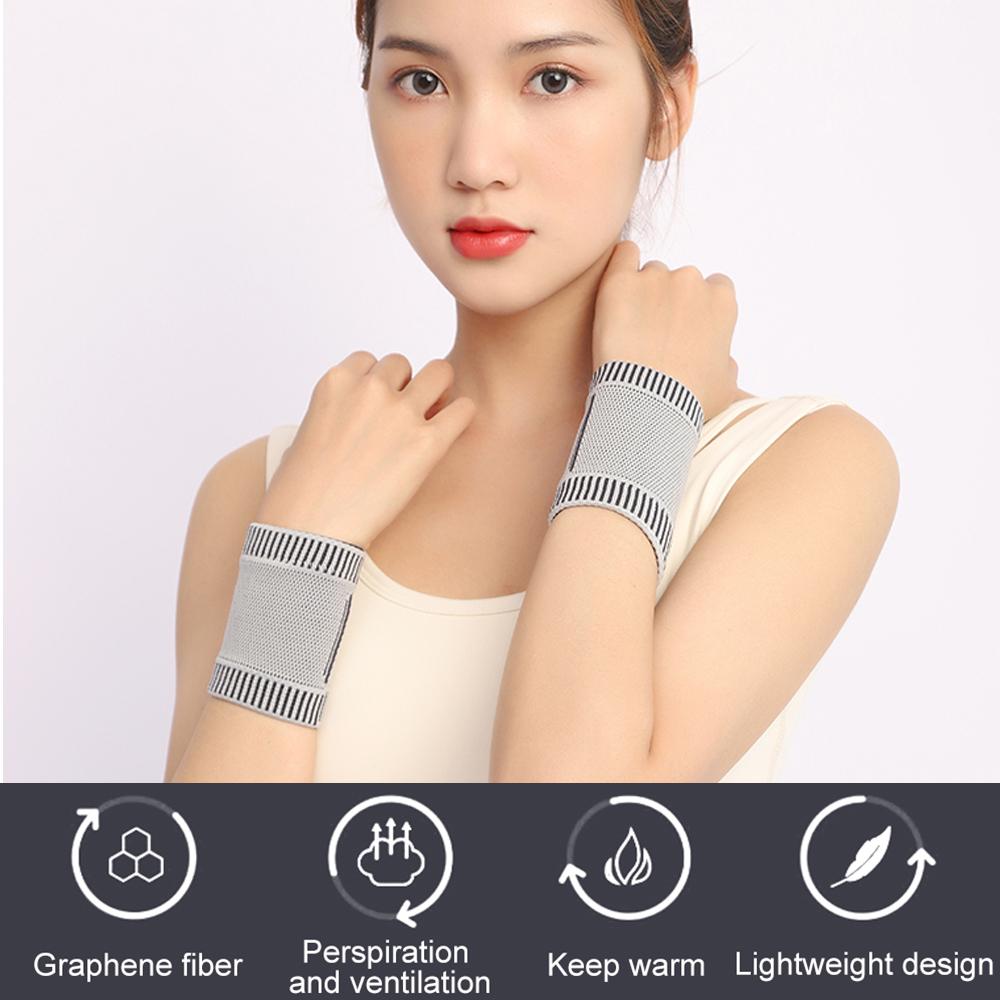 1 пара графеновых компрессионных ремней на запястье и повязка на запястье, спортивная поддержка запястья