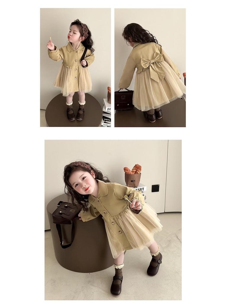 Стильный демисезонный тренч для девочек 2025