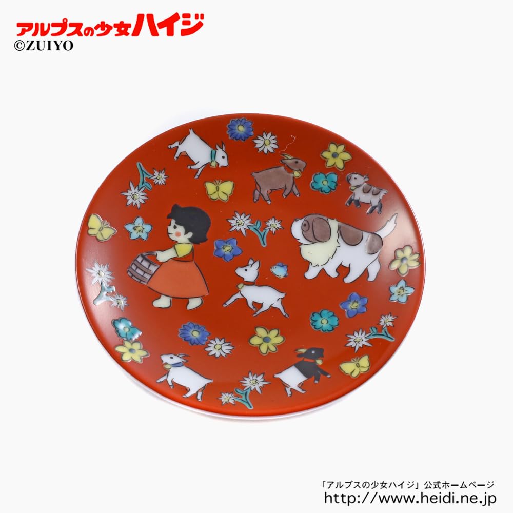 Хайди Кутани Керамика Маленькая Сделано в Традиционном Хокурику Девочка с Маленькой Модной Тарелкой, Япония, Ремесло, Хайди, Альпы, Тарелка, Посуда, Тарелка, По всей поверхности
