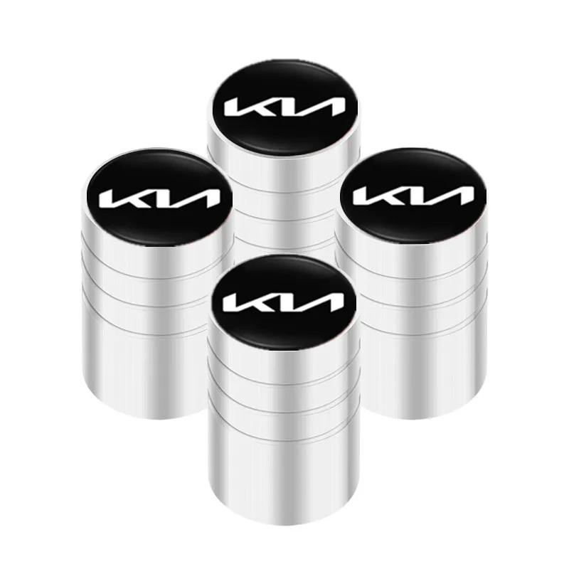 AADU1 4pcs Car Wheel Tires Valves Tyre Stem Caps For Kia Picanto Soul Rio Sportage Niro Morning Ceed Cerato