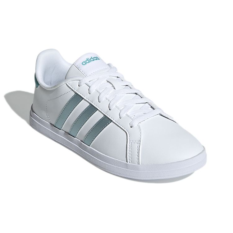 Adidas Neo Courtpoint Casual Breathable Lightweight Non-Slip Low-Top Skate Shoes Women Sneakers White Blue H01965