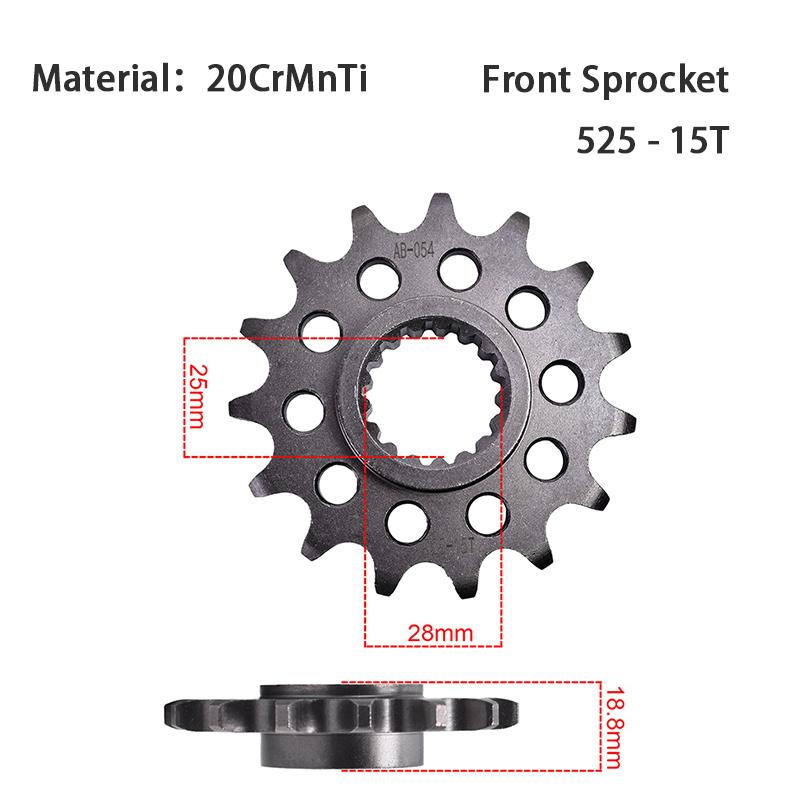 525 Chain 15T/16T/17T Front 44T/45T Rear Sprocket For BMW F750 GS 2018-2024 F800 F850 GS Adventure 2018-2023 F900 R XR 2020-2024