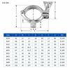 304 Stainless Steel Pipe Clamp Type Holder Durable Water Pipe Fixing Clips  Pipe Fittings