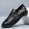 Мужская обувь 2025 года, новые осенние кожаные мокасины, мужские деловые повседневные кожаные туфли, одна нога, ленивые туфли Doudou tide