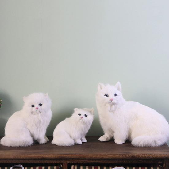 Пушистый персидский кот, модное животное, имитация вечеринки, домашняя модель, фигурка, художественное украшение, настольные украшения