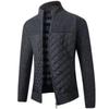 Plus Cotton Thickened Men's Sweater Jacket Large Size Foreign Trade Long-sleeved Zipper Knit Coat Stand Collar Cardigan