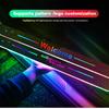 Carbon fiber For Toyota GR SPORT RAV4 YARIS CHR HILLIX Customized Car Welcome Door illuminated Sill Light Logo Lamp LED Pedal