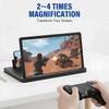 Upgrade Screen Magnifier for Cell Phone, Screen Magnifier, 3D HD Screen Mobile Phone Magnifier Expanders for Movies & Gaming, Foldable Phones Stand wi