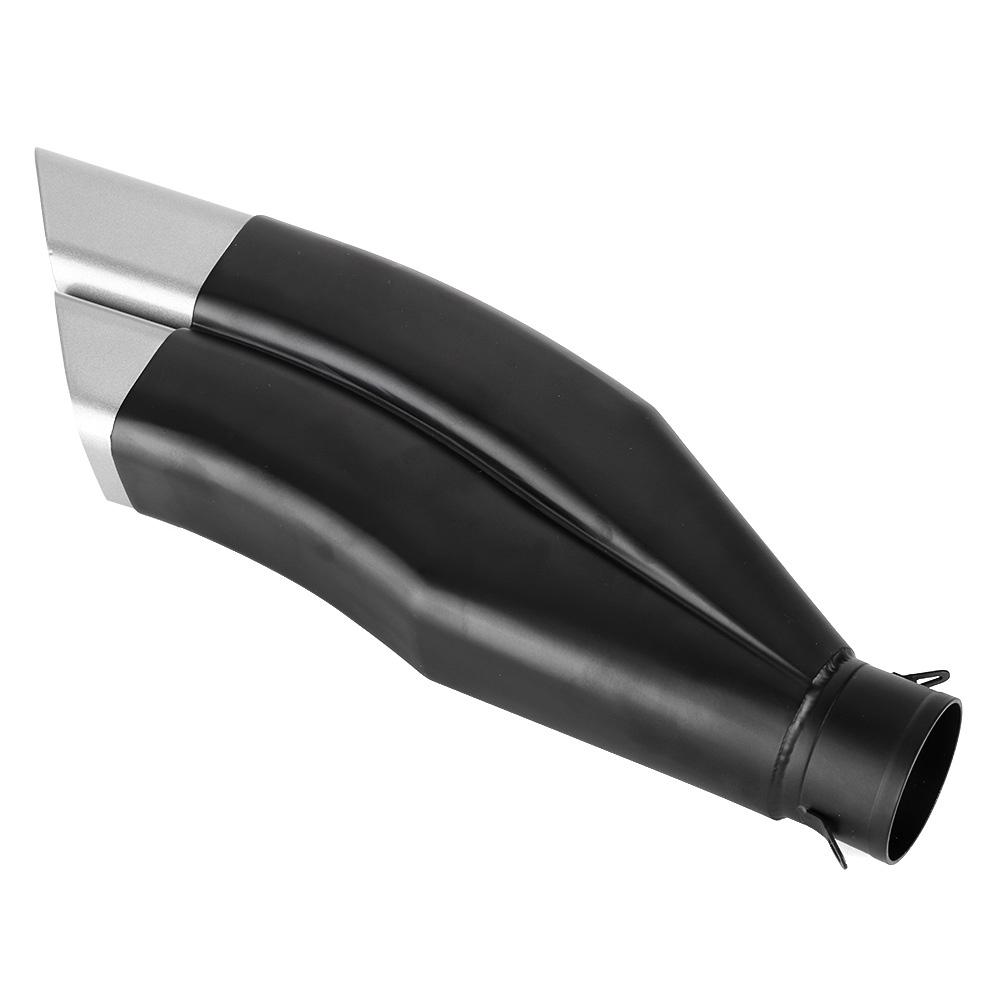 Universal Black 51mm Stainless Steel Motorcycle Double Exhaust Muffler Pipe Modification Parts