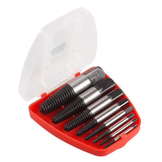 6/8 шт., экстрактор сломанного винта, высокая твердость, средство для удаления поврежденных гаек из углеродистой стали с ящиком для хранения, для домашнего использования