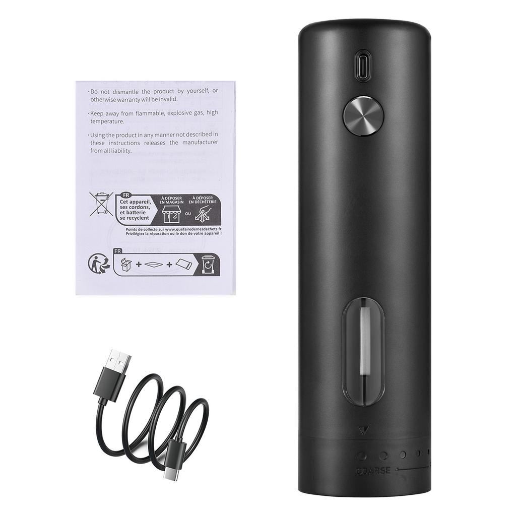 Автоматическая мельница для перца с 6 уровнями регулировки, керамическая мельница, перезаряжаемая, заправляемая