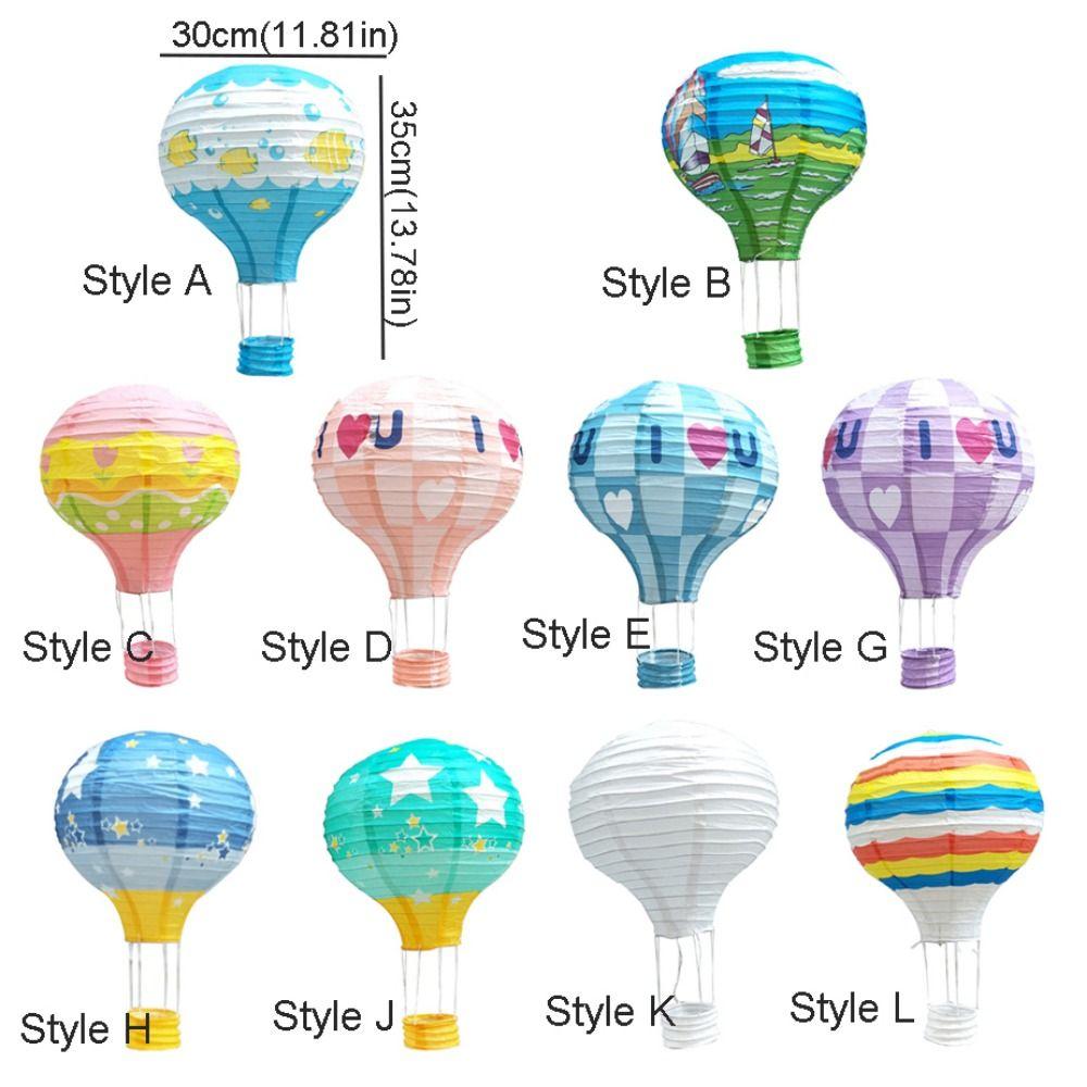 Handmade Paper Lantern DIY Festival Lantern Folding Paper Lantern Air Balloon Lantern  for Party