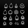 10Pcs Antique Sliver Fan-shaped Chandelier Charm Accessories For Jewelry Making DIY Handmade Craft