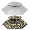 77cm Fishing Umbrella Hat Double Layers Elastic Strap Large Hands-Free Sun Protection Headwear Adults Kids Sun Rain Umbrella Hat Outdoor Supplies