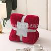 Solid Color Plush Throw Blanket Sofa Bed Office Nap Lightweight Warm All Season Cotton Feel Soft Modern Minimalist Design