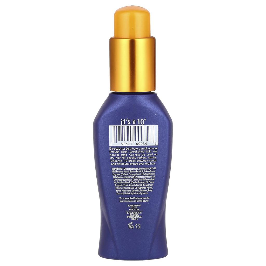 It's A 10 Miracle Oil, Plus Keratin®, 3 Fl Oz (88.7 Ml)
