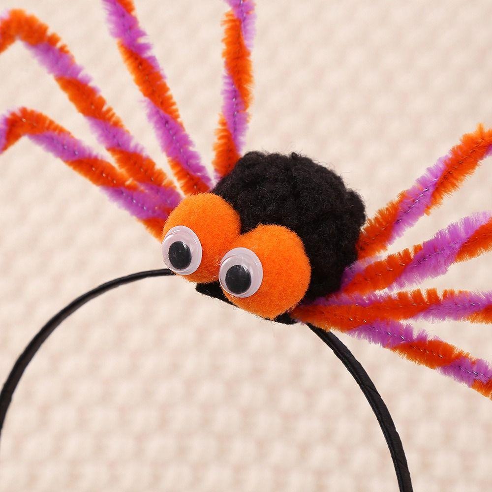 Plush Spider Halloween Headband Headwear Halloween Party Decorations Men