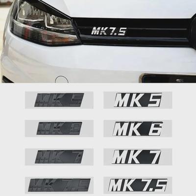 3D ABS буквы MK5 MK6 MK7 MK7.5 эмблема для гольфа автомобильная решетка кронштейн значок наклейка глянцевый черный, серебристый цвет