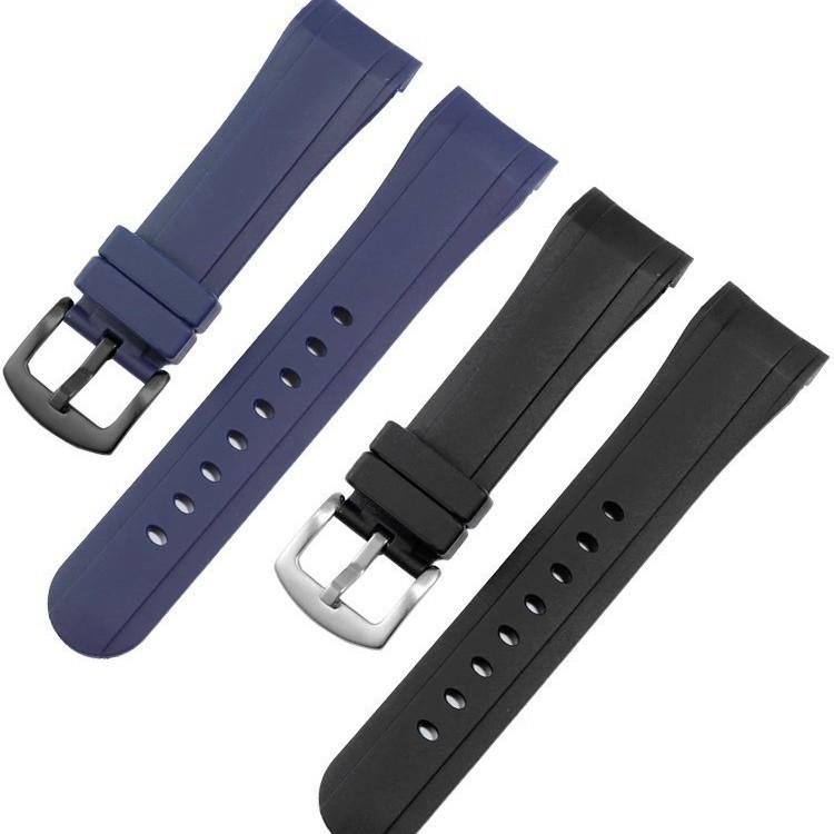 In-Stock 24mm Rubber Watch Strap for Graham Chronograph Racing Rivet Tiger/RT