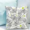 Car Living Room Sofa Cushion Cover Simple Line Ginkgo Leaf Pattern Luxury Home Decoration Pillow Cover